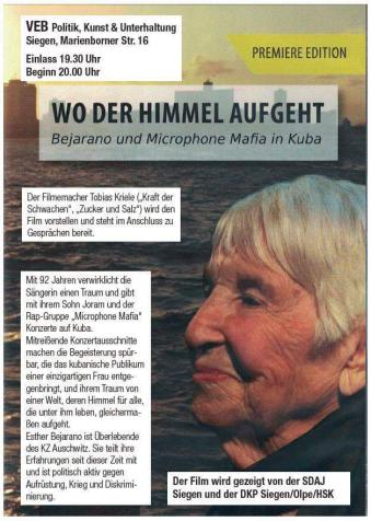 Read more about the article Wo der Himmel aufgeht – Esther Bejarano in Kuba